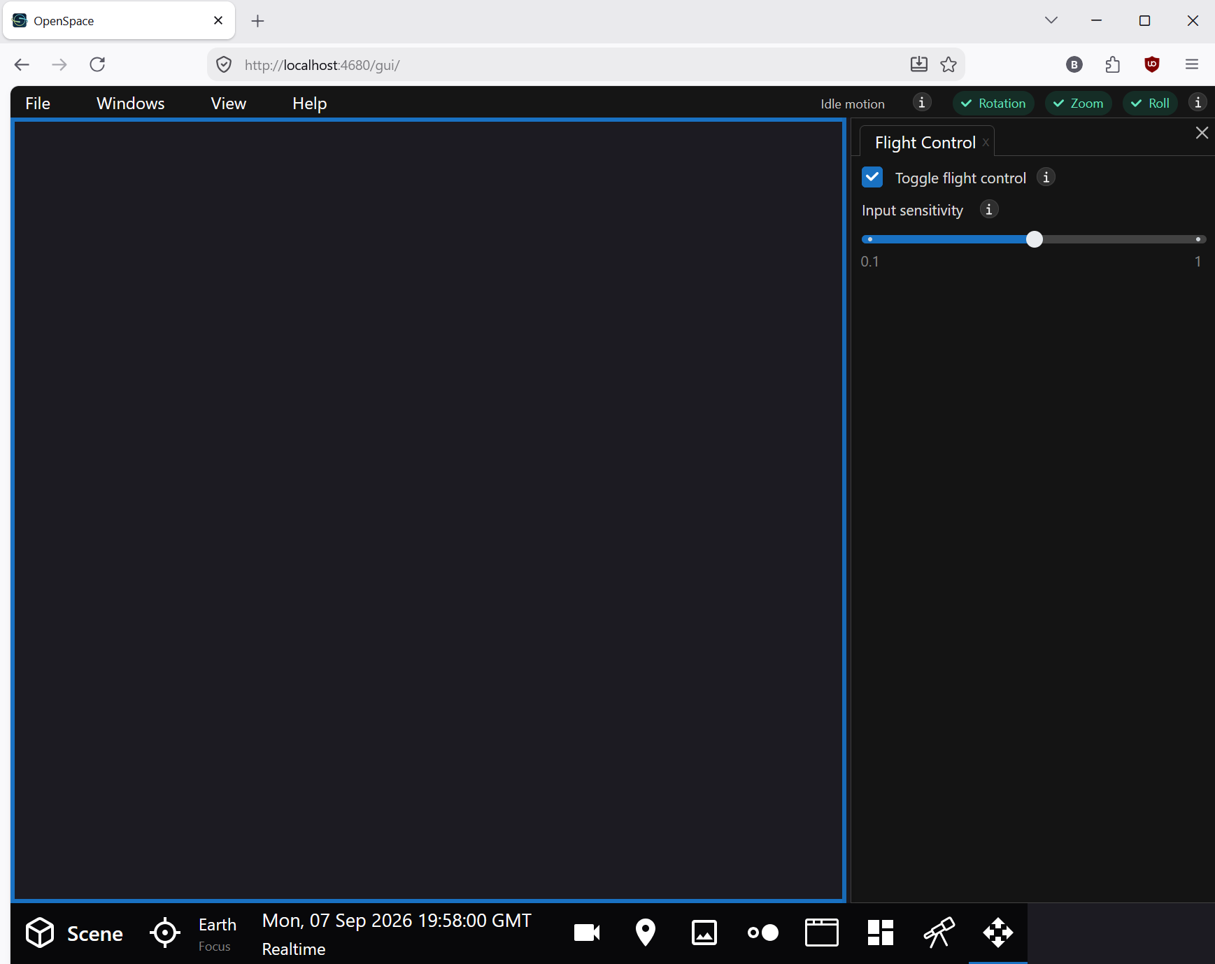 Enabling flight control in a web browser
