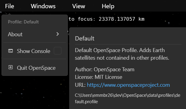 Top Bar File Menu