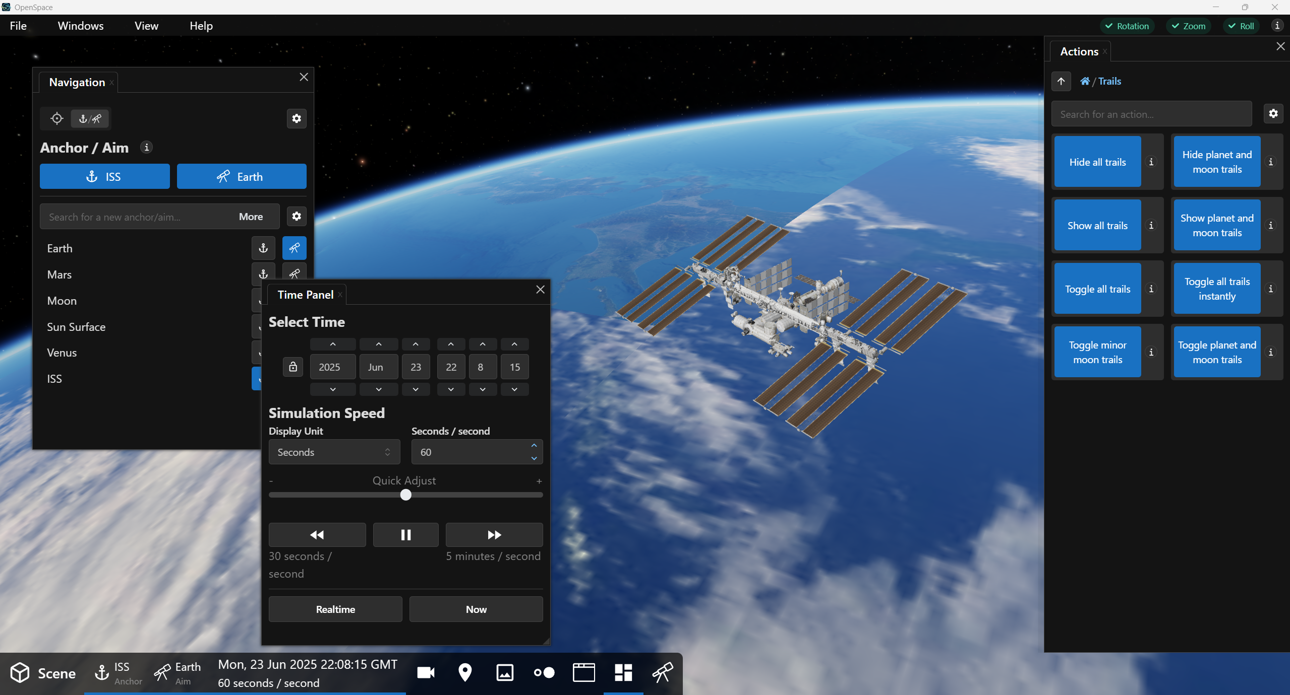 ISS over Earth