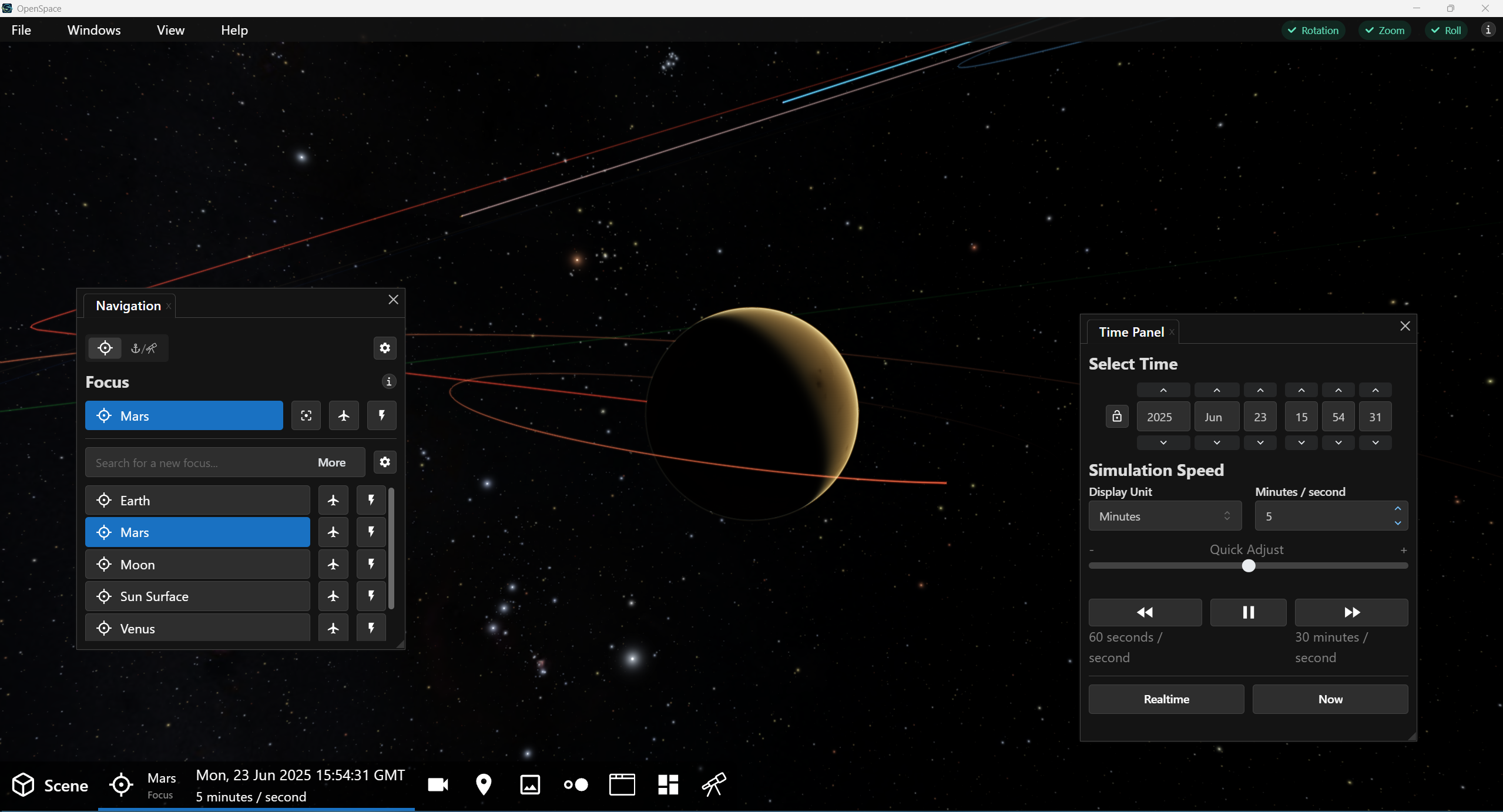 Mars as focus