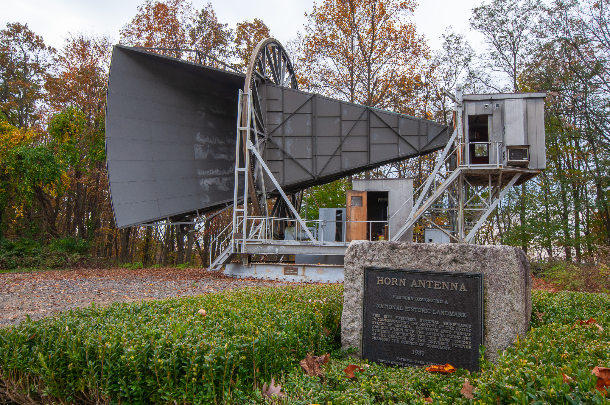 The Horn Antenna that discovered the cosmic microwave background.