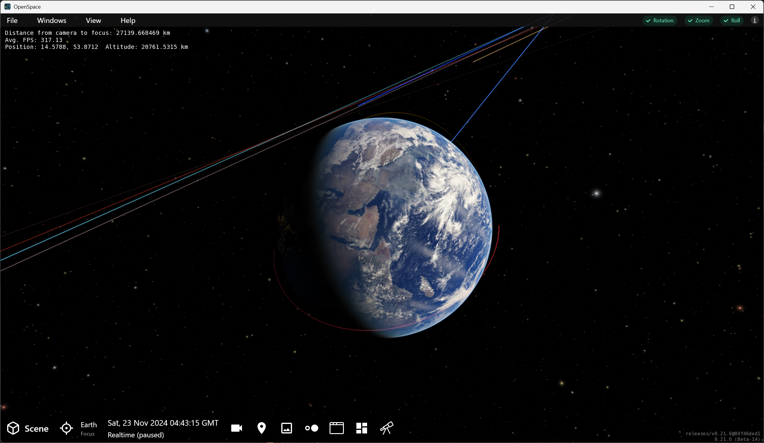 Earth in OpenSpace