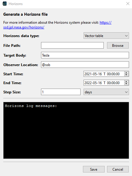 Horizons GUI