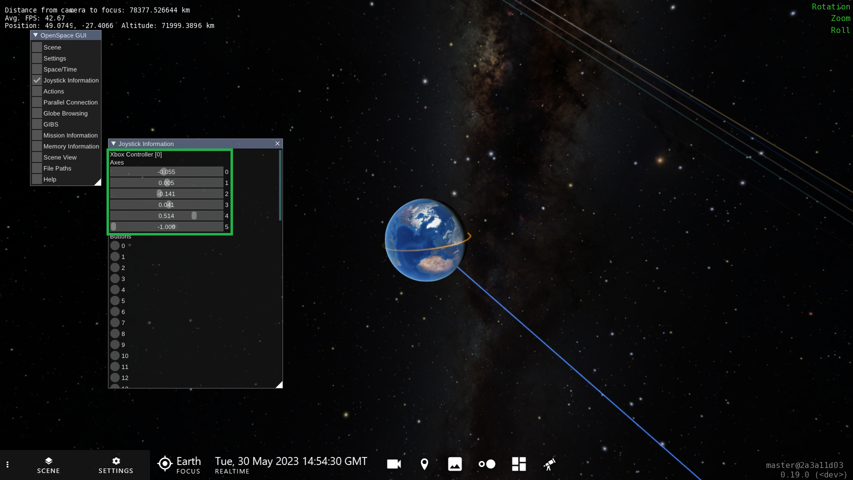 Where to find the axes in the joystick entry