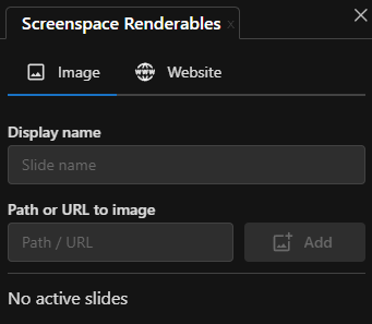 Screenspace Renderables Panel