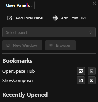User Panels Panel