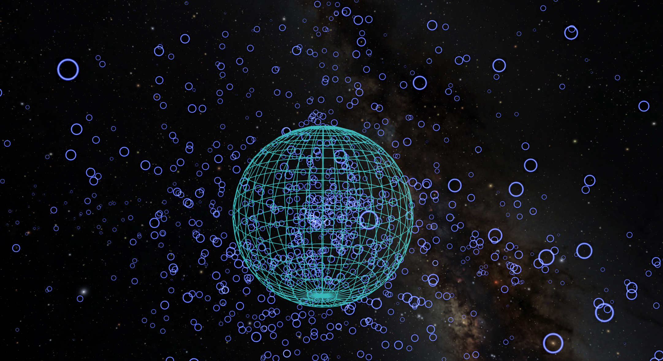 Radio sphere with exoplanets