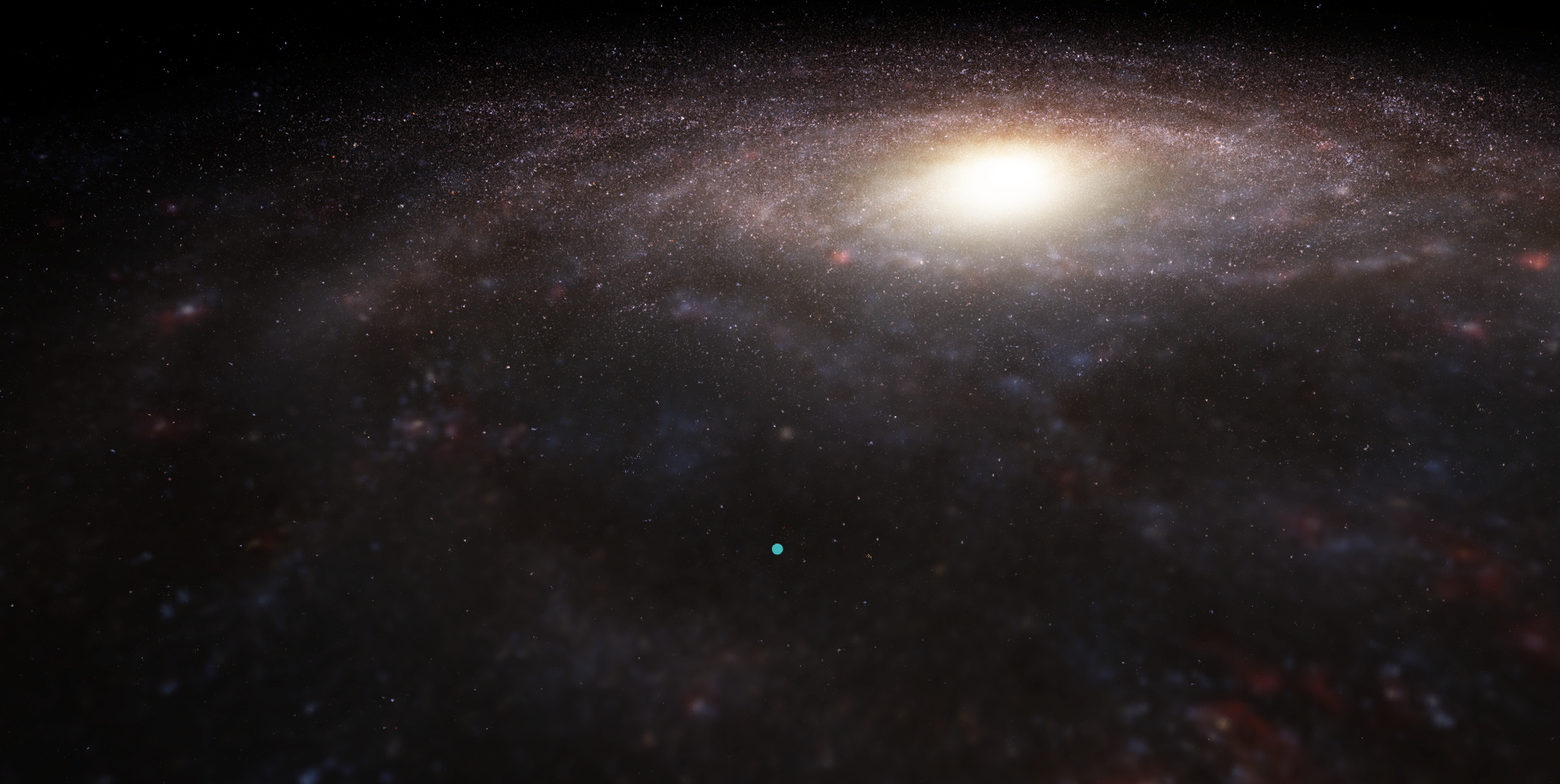 Milky Way with a tiny radio sphere