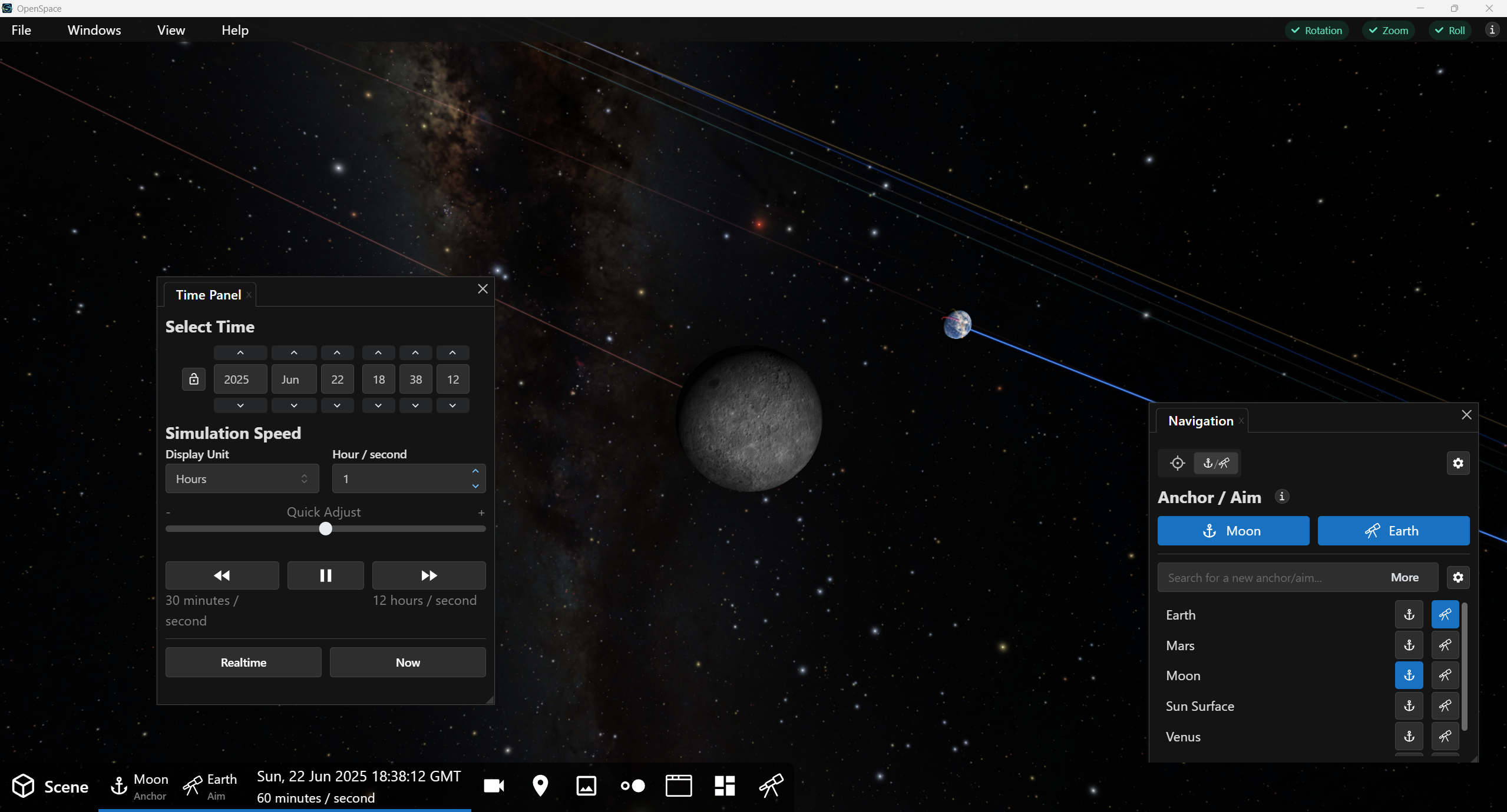 Moon targeted, aiming to Earth